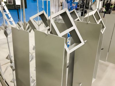 Electrostatic Metal Painting detail