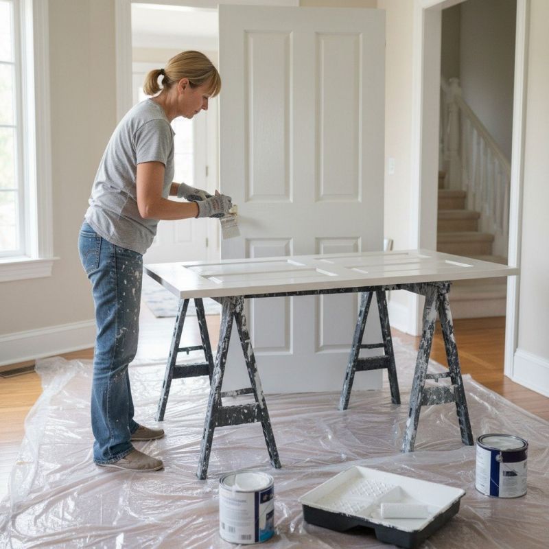 Exterior Door Painting detail