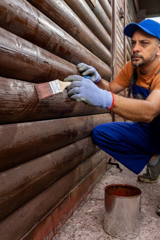 Exterior Door Staining detail